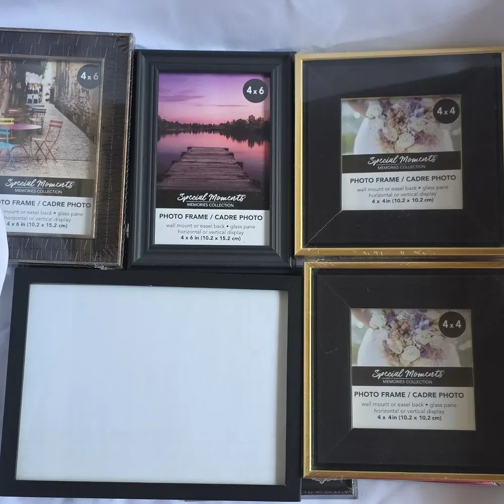Special Moments Memories Collection Glass Photo Frames 4x6 5x7 4x4 13 Unidades